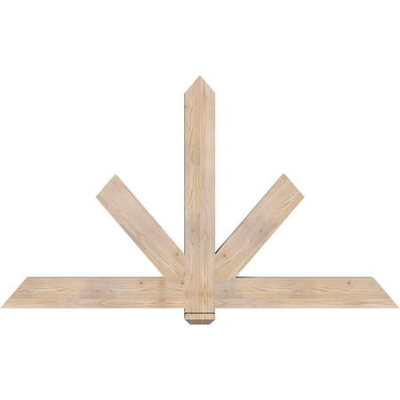 Ekena Millwork Kennewick Smooth Timber Gable Bracket, Douglas Fir, 72"W x 42"H x 3 1/2"D x 5 1/2"F, 14/12 Pitch GBW072X42X0406KEN00SDF
